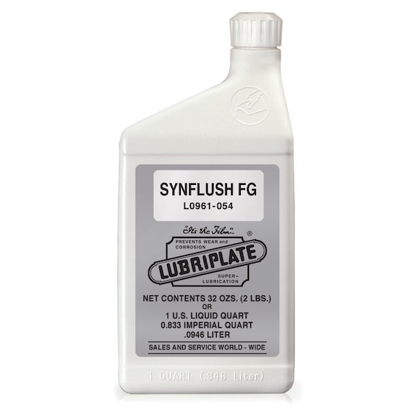 Lubriplate Synflush Fg, 12/1 Qts, H1/Food Grade Synthetic Ester Fluid For Flushing And Cleaning